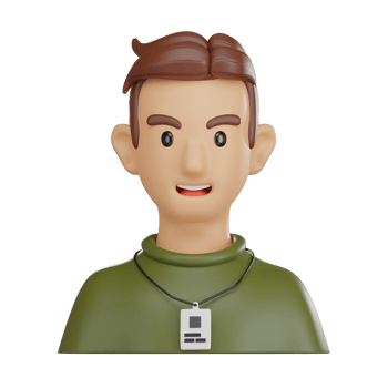 Professional Employee Avatar 3D Icon with ID Badge for Office Use png