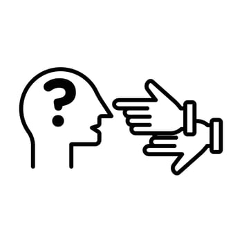 Criticism icon set vector