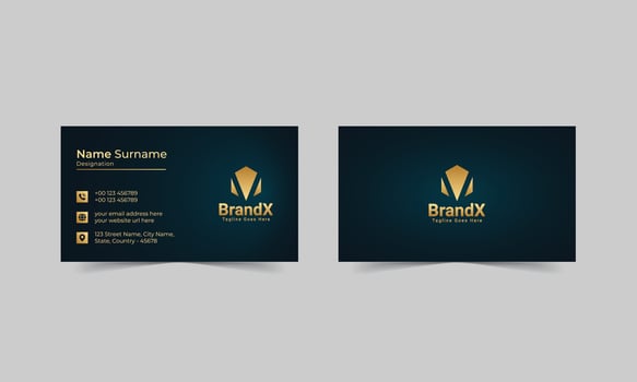 luxury gold vip modern business card, luxury visiting card design vector