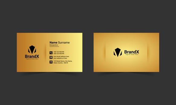 luxury gold vip modern business card template, luxury visiting card design template vector