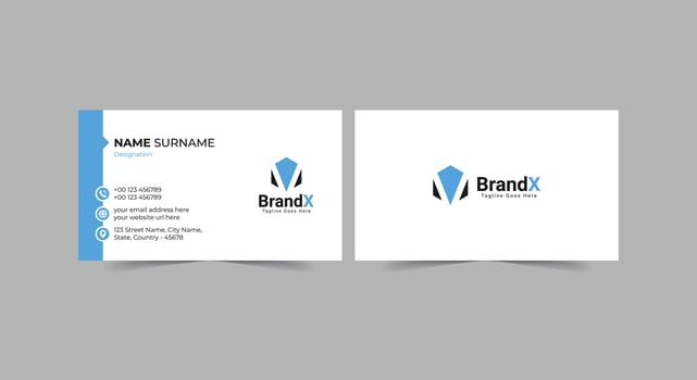 Modern creative and clean business card template. Double-sided business card for business and personal use vector