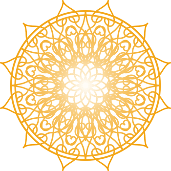 Decorative round mandala ornament png