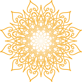 Decorative round mandala ornament png