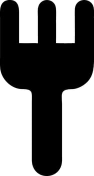 fork black fill icon vector