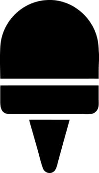 ice cream black fill icon vector