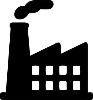 industry black fill icon vector
