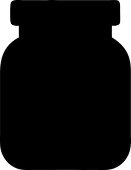 jar black fill icon vector