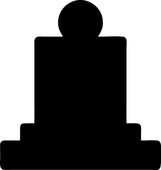 monument black fill icon vector