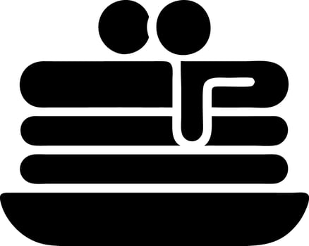 pancake black fill icon vector