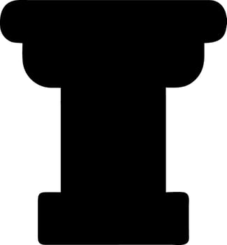 pedestal black fill icon vector