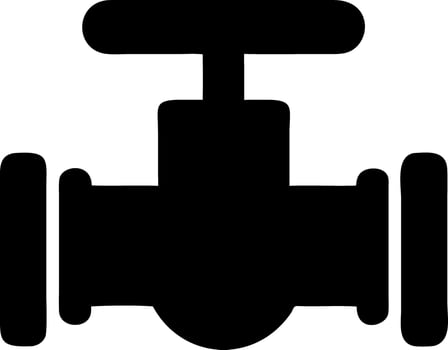 pipe valve black fill icon vector