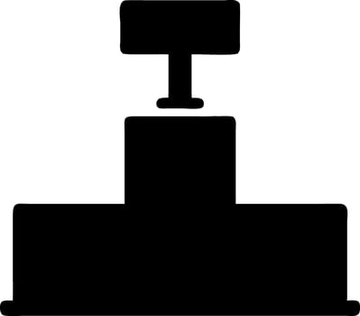 podium black fill icon vector