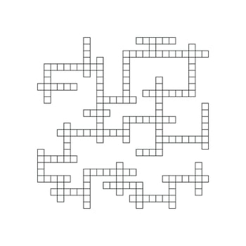 Crossword puzzle background with word grid pattern. crosswords template. Flat illustration isolated on white background. vector
