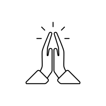 faith concept line icon. Simple element illustration. faith concept outline symbol design. vector