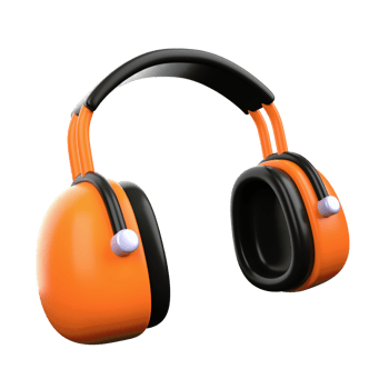 3D Illustration of Ear muffs ear safety illustration png
