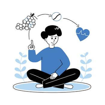 Try this perfect hand drawn illustration of healthy thoughts vector