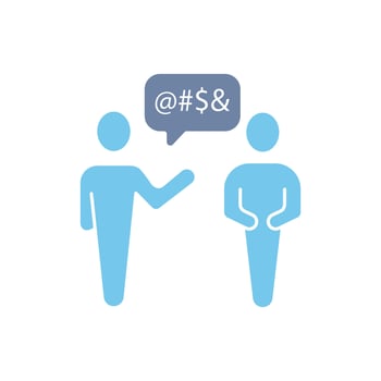 swear concept line icon. Simple element illustration. swear concept outline symbol design. vector