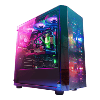Modern gaming PC isolated on transparent png