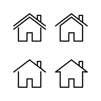 House icon set . Home sign and symbol vector