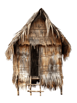 Nipa hut isolated on transparent png