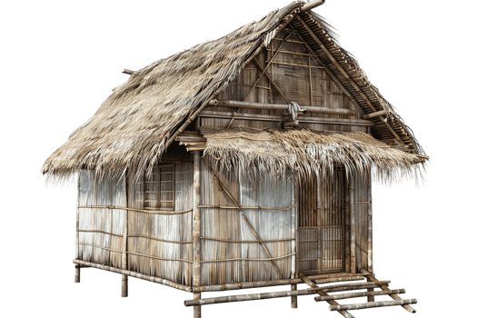 Nipa hut isolated on transparent png