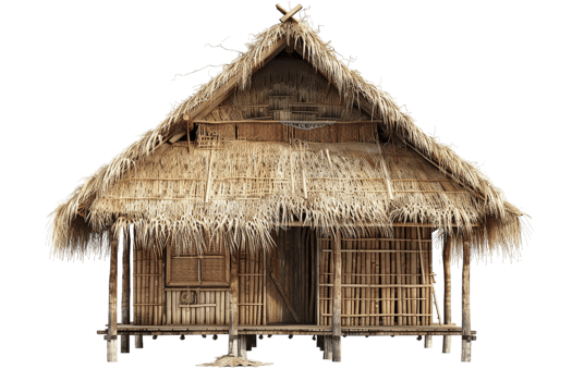 Nipa hut isolated on transparent png