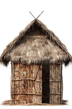 Nipa hut isolated on transparent png