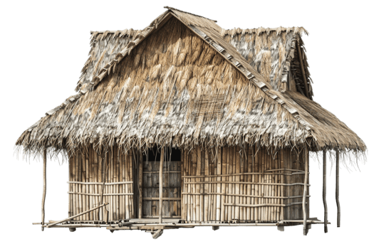 Nipa hut isolated on transparent png