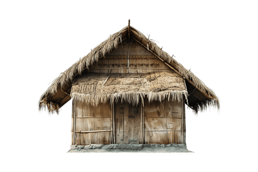 Nipa hut isolated on transparent png