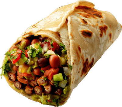 Burrito Food isolated - A roll of California Burrito illustration png