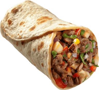 Burrito Food isolated - Delicious Beef burrito illustration png