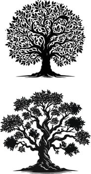 Elegant Tree Design Minimalist Botanical Art vector