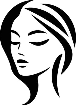 Girl Face Silhouette vector