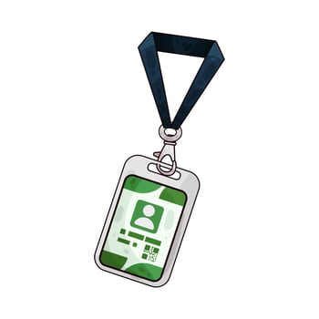 Illustration of id card vector