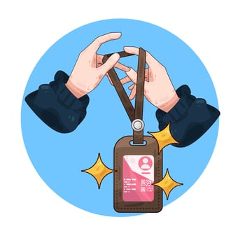Illustration of id card vector