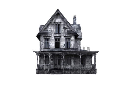Haunted house isolated on transparent png