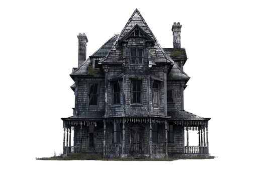 Haunted house isolated on transparent png