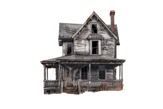 Haunted house isolated on transparent png