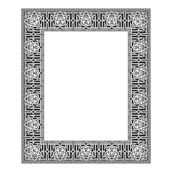 Vintage traditional realistic black and color frames set on white background isolated illustration vector