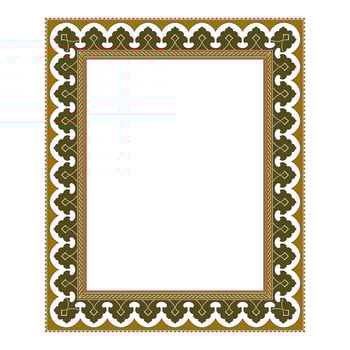 Vintage traditional realistic black and color frames set on white background isolated illustration vector