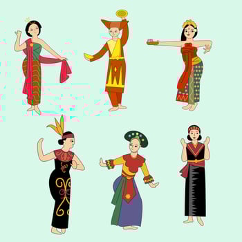 Indonesian Traditional Dance vector