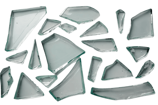Broken Glass Piece with Sharp Edges and Shattered Appearance png