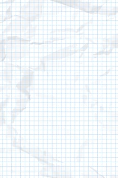 White clean crumpled checkered paper vector