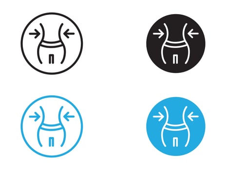 slim weight loss icon vector