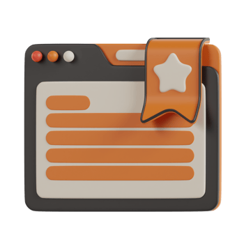 Bookmark 3D Icon. Bookmark page 3D Icon png