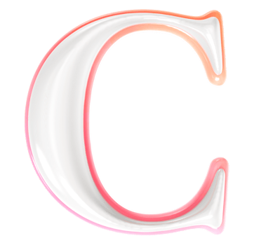 C Font 3D Render png