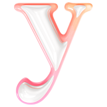 y Font 3D Rendering png