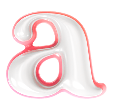a Font 3D Rendering png