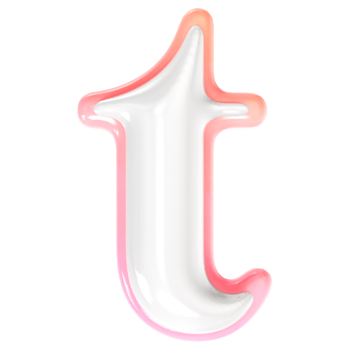 t Font 3D Rendering png