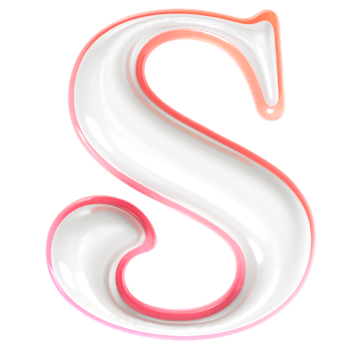 S Font 3D Render png